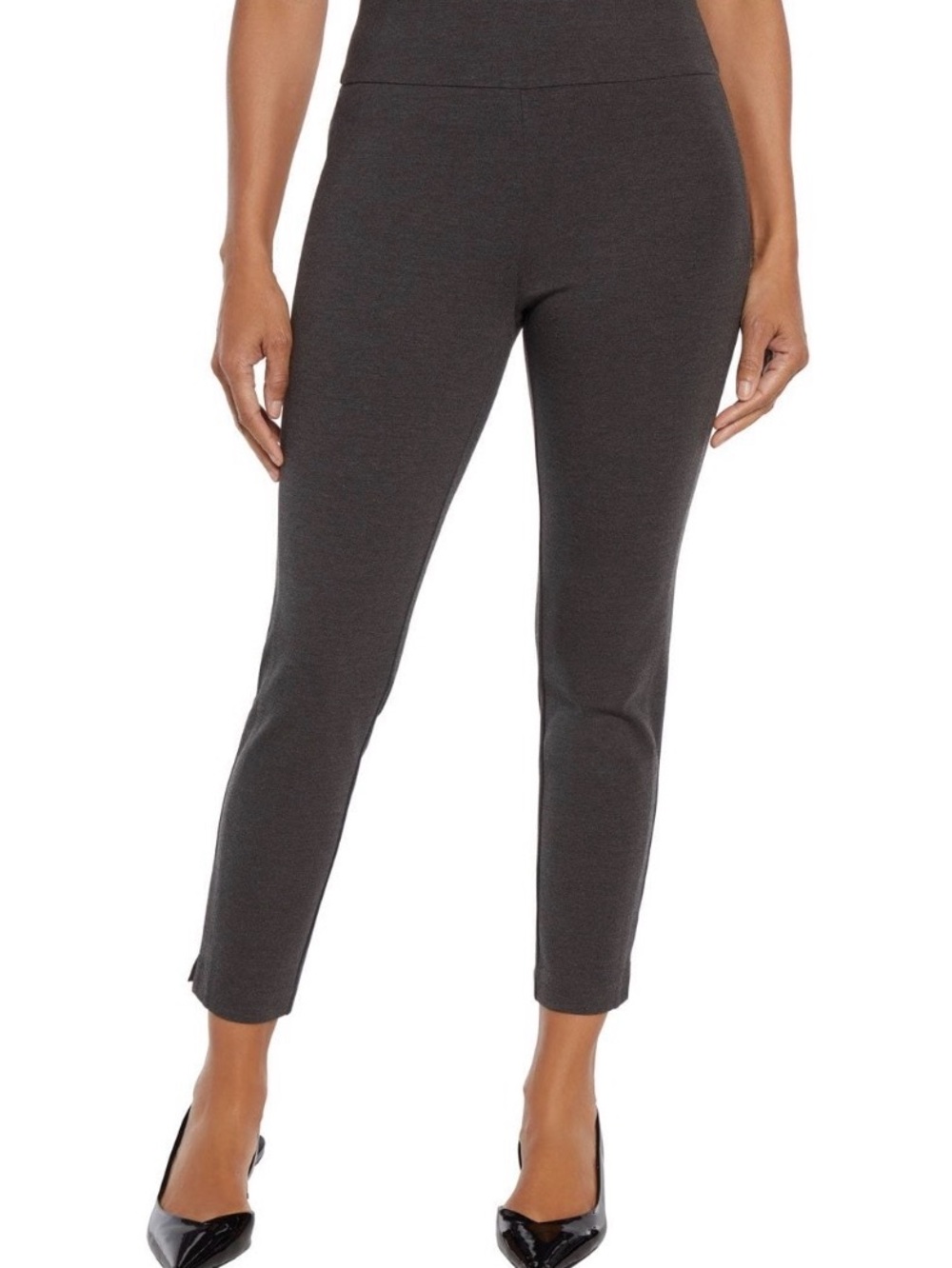 Express Ponte Pants Womens Small S Gray Charcoal Heather Slim Ankle Pull On Work